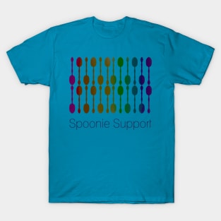 Spoonie Support! (Dark Rainbow Ombre) T-Shirt